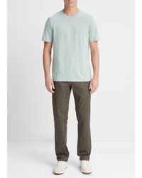 Vince - Pima Cotton Crew Neck T-shirt, Green, Size Xs - Lyst