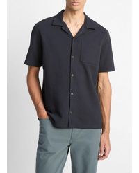 Vince - Seersucker-Knit Cotton Cabana Shirt - Lyst