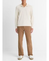 Vince - Milano Pima Cotton-Blend Johnny-Collar Shirt - Lyst