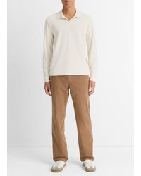Vince - Milano Pima Cotton-Blend Johnny-Collar Shirt - Lyst