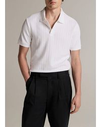 Vince - Drop-Needle Stripe Pima Cotton Polo Shirt - Lyst