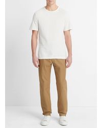Vince - Pima Cotton Piqué Crew Neck T-shirt, Alabaster, Size M - Lyst
