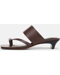 Vince - Stacy Leather Heeled Toe-Ring Sandal - Lyst