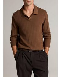 Vince - Drop-Needle Pima Cotton Johnny-Collar Shirt - Lyst