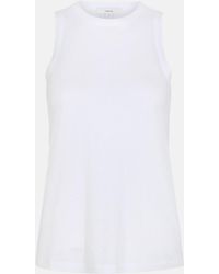 Vince - Pima Cotton-Blend High-Neck Tank - Lyst