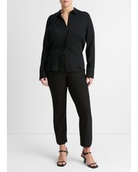 Vince - Fitted Stretch-Silk Blouse - Lyst