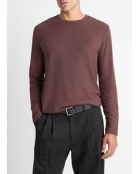Vince - Pima Cotton Piqué Long-Sleeve T-Shirt - Lyst