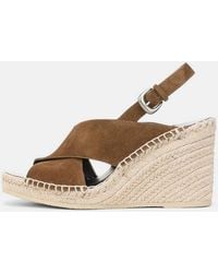 Vince - Georgia Suede Espadrille Wedge Sandals - Lyst