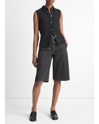 Vince - Sleeveless Button-Front Shirt - Lyst