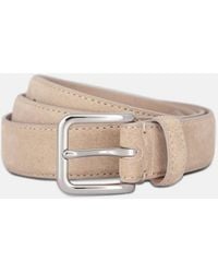 Vince - 30Mm Stitched Suede Belt - Lyst