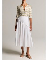 Vince - Cotton Scarf-Tie Skirt - Lyst
