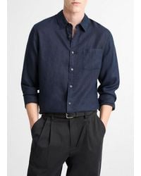 Vince - Linen Button-Front Shirt - Lyst
