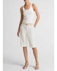 Vince - Avery Mid-Rise Italian Stretch-Cotton Short - Lyst