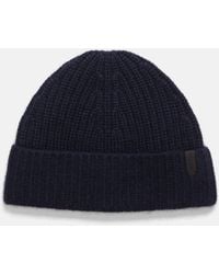 Vince - Wool-cashmere Shaker-stitch Hat, Blue - Lyst