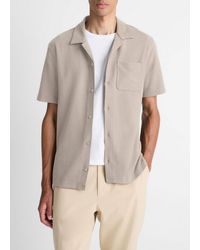 Vince - Seersucker-Knit Cotton Cabana Shirt - Lyst