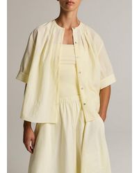 Vince - Gathered A-Line Button-Front Shirt - Lyst