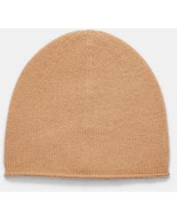 Vince Plush Cashmere Rolled Edge Beanie - Natural