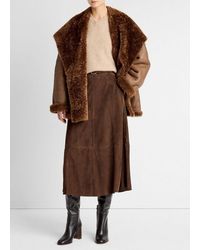 Vince - Shearling Hooded Jacket - Lyst