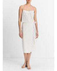 Vince - Seedling Stripe Cotton Wrap Skirt - Lyst