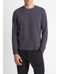Vince - Birdseye Jacquard Pima Cotton Long-Sleeve T-Shirt - Lyst