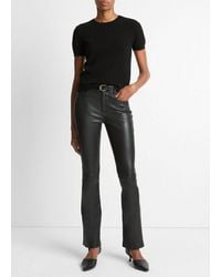 Vince - Stretch Leather Boot-Cut Pant - Lyst