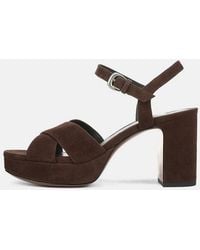 Vince - Ericka Suede Platform Sandal - Lyst