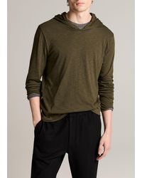 Vince - Slub Pima Cotton Double-Layer Hoodie - Lyst