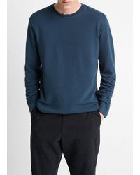 Vince - Striped Double-Knit Pima Cotton Long-Sleeve T-Shirt - Lyst