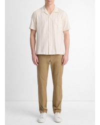 Vince - Sunfair Stripe Cotton-Blend Short-Sleeve Shirt - Lyst