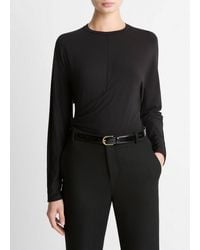 Vince - Fixed-Drape Long-Sleeve T-Shirt - Lyst