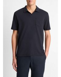 Vince - Cotton-Blend Johnny-Collar Polo Shirt - Lyst