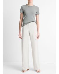 Vince - Colette High-Rise Cotton & Linen-Blend Bias Pant - Lyst