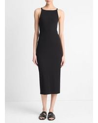 Vince - Rib High Neck Tank Dress - Lyst
