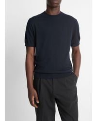 Vince - Featherweight Merino Wool-Cashmere Short-Sleeve Sweater - Lyst