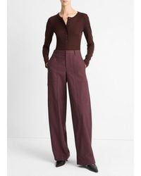 Vince - Wool Long-Sleeve Henley - Lyst