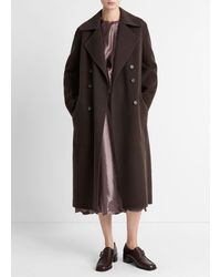 Vince - Wool-Blend Double-Breasted Long Coat - Lyst