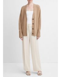 Vince - Wool And Cashmere Weekend Cardigan, Sandshell, Size Xs - Lyst