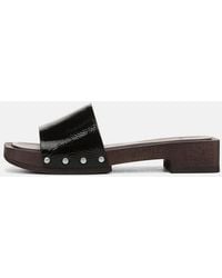 Vince - Barbara Patent Leather Slide Sandal - Lyst