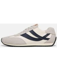 Vince - Oasis Suede And Leather Runner Sneaker, Milk/horchata/spruce, Size 10.5 - Lyst