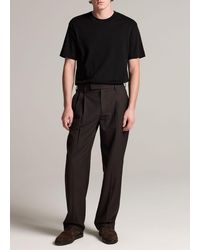 Vince - Louie Relaxed Twill Double-Pleated Trouser - Lyst