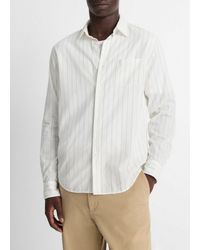 Vince - Chatsworth Stripe Cotton Oxford Button-Front Shirt - Lyst