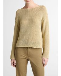 Vince - Italian Coated Cotton-Blend Sweater - Lyst