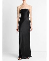 Vince - Satin Strapless Maxi Dress - Lyst