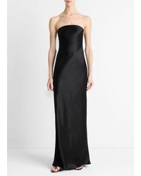 Vince - Satin Strapless Maxi Dress - Lyst