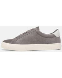 Vince - Fulton Suede Sneaker, Grey, Size 12 - Lyst