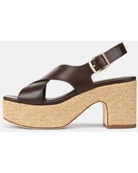 Vince - Clementina Leather Platform Sandal - Lyst