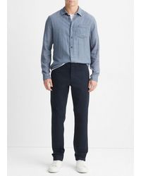 Vince - Griffith Chino Cotton Twill Pant In Coastal - Lyst