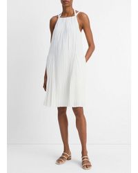 Vince - Pintuck Pleated A-Line Dress - Lyst