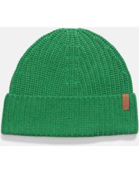 Vince - Wool-cashmere Shaker-stitch Hat, Green - Lyst
