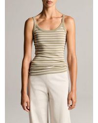 Vince - Striped Pima Cotton-Blend Camisole - Lyst